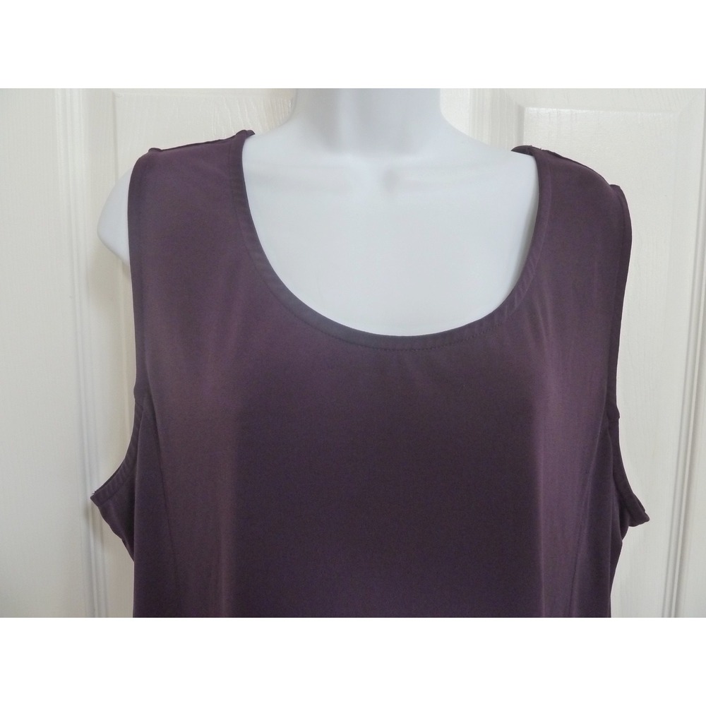 SOFT BY AVENUE Plus Sz 22/24 Layering Tank Top Purple Career Office - Picture 2 of 7